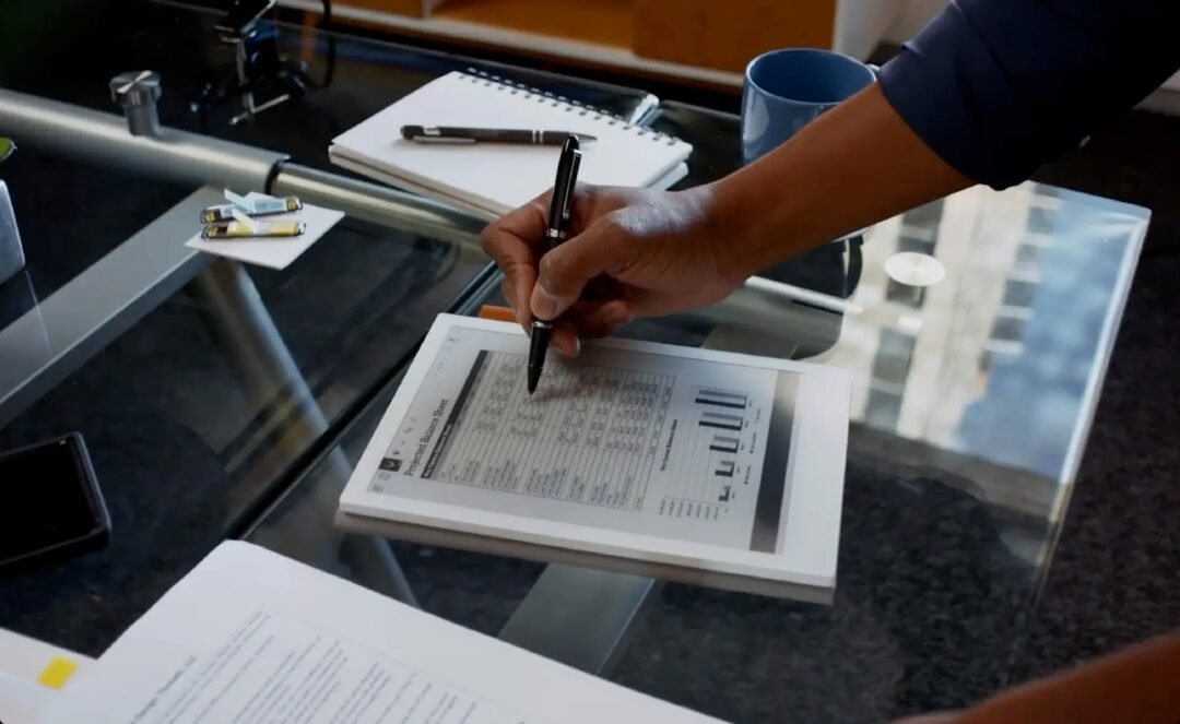 Supernote on a Table
