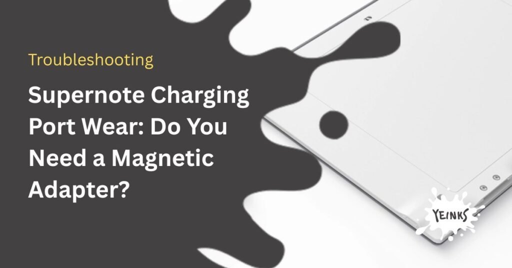 Supernote charging port with USB-C cable