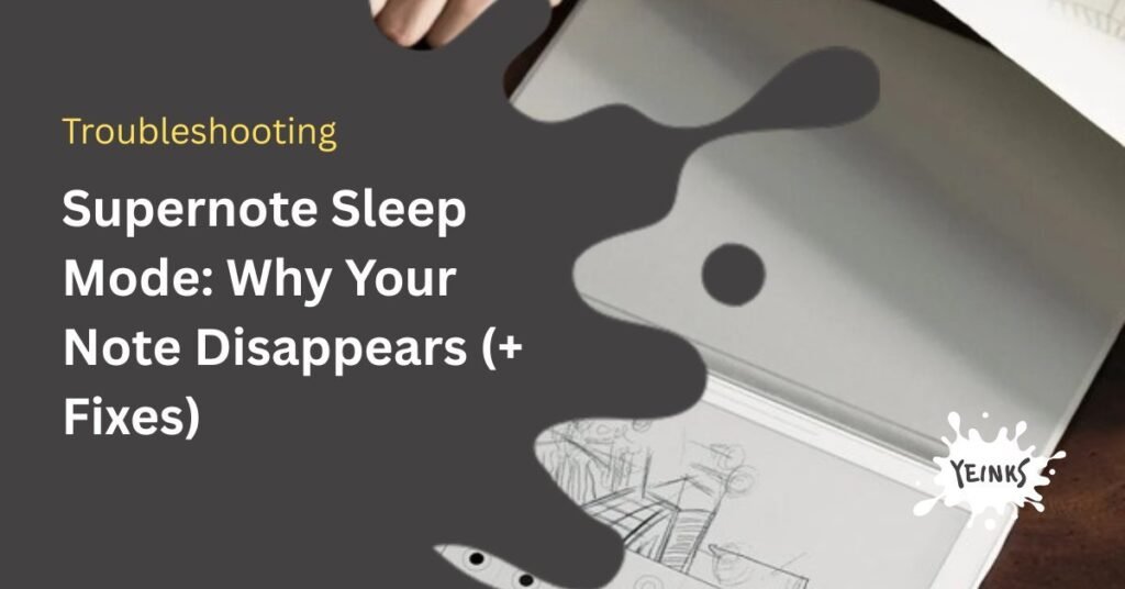 Supernote Manta displaying screensaver instead of note during sleep mode