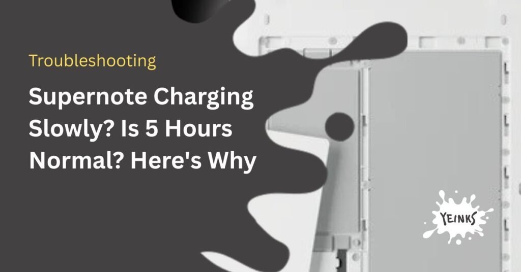 Supernote Manta charging via USB-C cable